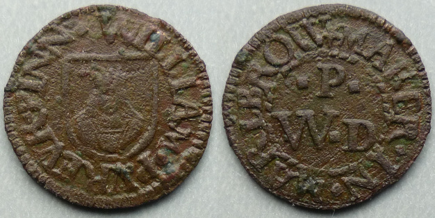 Marlborough, William Pureur farthing (pin maker)